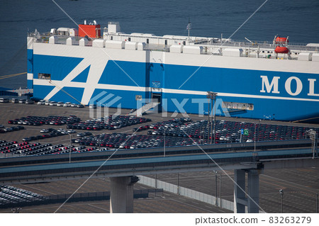 EOS5D. Hiroshima city, car waiting to be loaded. 83263279