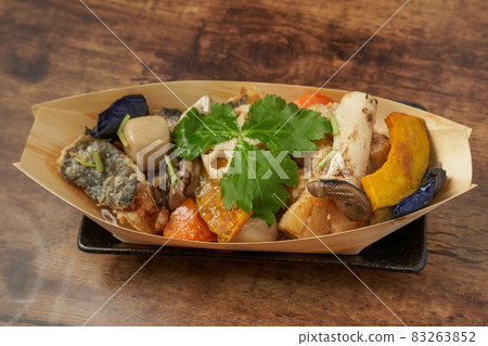 Autumn taste side dish Ankake stewed Autumn taste side dish Ankake stewed 83263852