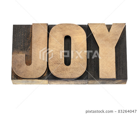 joy word in wood type joy word in wood type 83264047