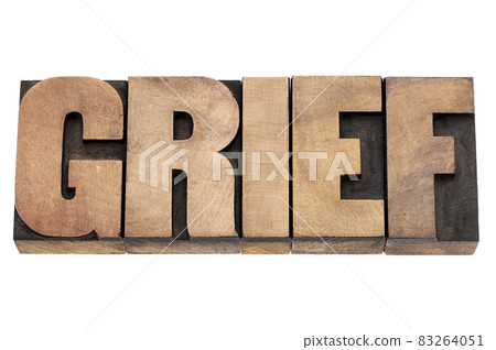 grief word in wood type grief word in wood type 83264051