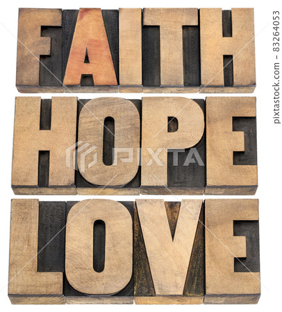 faith, hope and love typography faith, hope and love typography 83264053