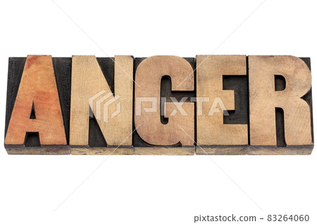 anger word in wood type anger word in wood type 83264060