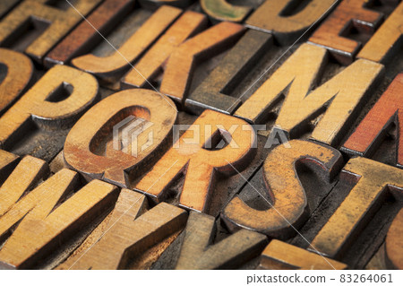 alphabet abstract in wood type alphabet abstract in wood type 83264061