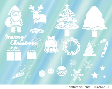 Christmas material white stencil 83266407