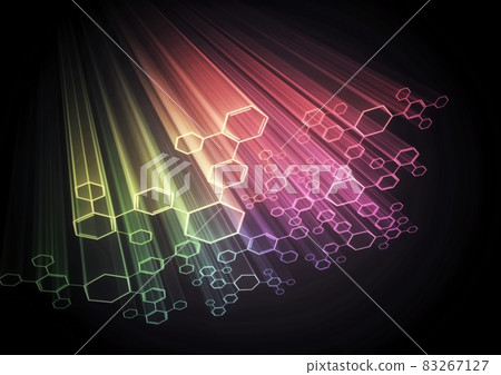 Illustration of iridescent gradient rays Illustration of iridescent gradient rays 83267127