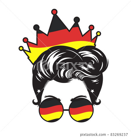 Mom Germany Crown Head design on white background. vector illustration. 83269237