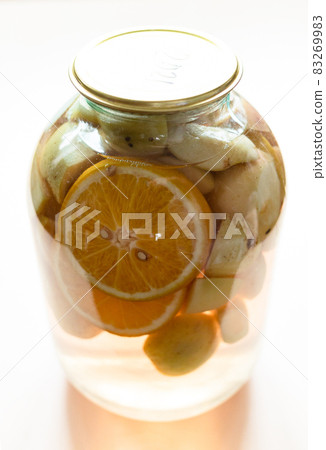 3-liter jar with homemade kompot (stewed fruit) 83269983