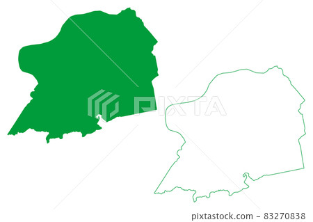 Sao Jose da Laje municipality (Alagoas state, Municipalities of Brazil, Federative Republic of Brazil) map vector illustration, scribble sketch Sao Jose da Laje map 83270838