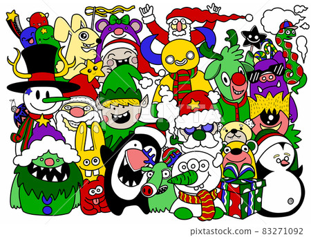 Christmas design set Sketchy hand drawn character in doodling style Objects in a doodle animation with a Merry Christmas theme Christmas design set Sketchy hand drawn character in doodling style Objects in a doodle animation with a Merry Christmas theme 83271092