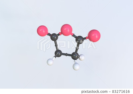Succinic anhydride molecule, scientific molecular model, looping 3d animation Succinic anhydride molecule, scientific molecular model, looping 3d animation 83271616