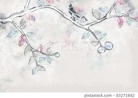 Retro watercolor flower bouquet illustration 83271682