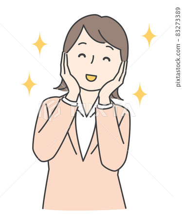 一個穿著西裝的女人,讓她開心和微笑 一個穿著西裝的女人,讓她開心和微笑 83273389