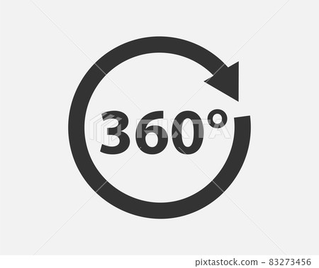 360 degree view vector icon - Stock Illustration [83273456] - PIXTA