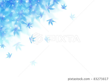 Blue maple background material that flutters down from the branches 83273817