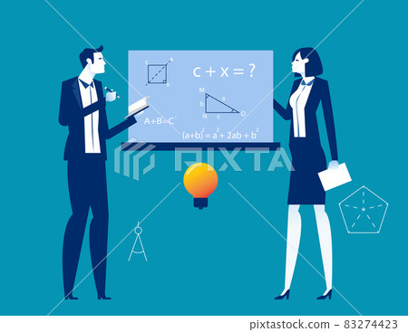 Teacher character style design. Flat cartoon vector illustration 83274423