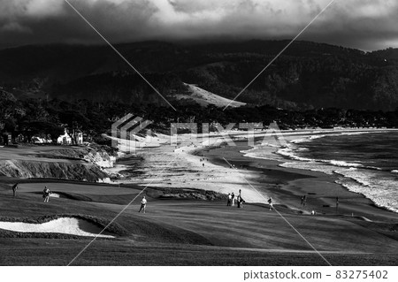 Pebble Beach golf course, Monterey, California, usa 83275402