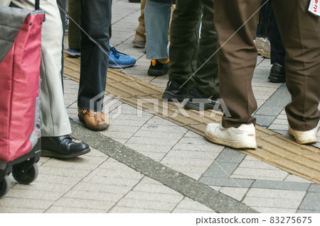 Elections street speeches, Braille blocks and spectators Elections street speeches, Braille blocks and spectators 83275675