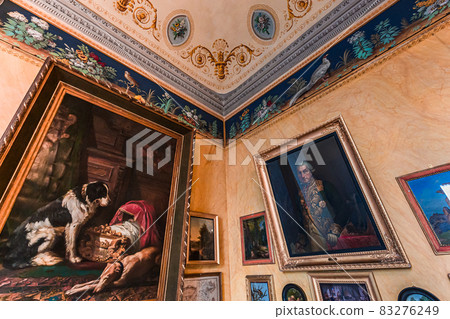 interiors of palazzo Borromeo, lake maggiore, Stresa, italy 83276249