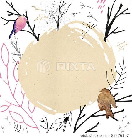 Graphic design template from hand drawn elements 83276337