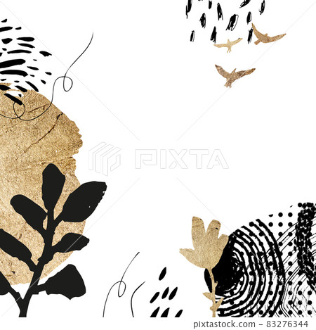 Graphic design template from hand drawn elements 83276344