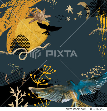 Graphic design template from hand drawn elements 83276352