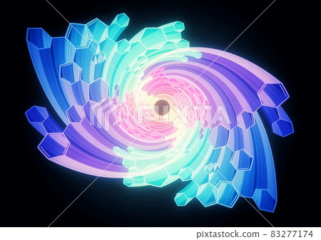 Spiral colorful light illustration 83277174