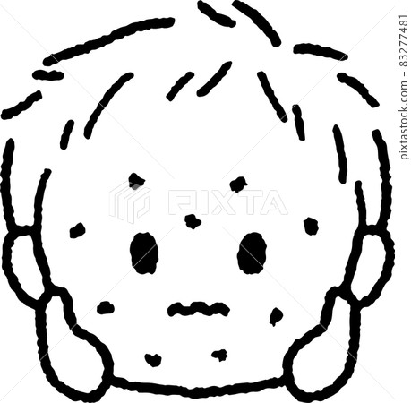 Illustration of a boy with a rash Illustration of a boy with a rash 83277481