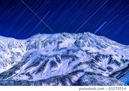 Snow corridor and star trails 83278514
