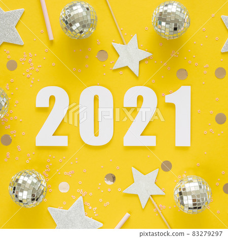 flat lay beautiful new year concept. High quality and resolution beautiful photo concept 83279297