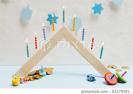 hanukkah celebration with candles. High quality and resolution beautiful photo concept hanukkah celebration with candles. High quality and resolution beautiful photo concept 83279301