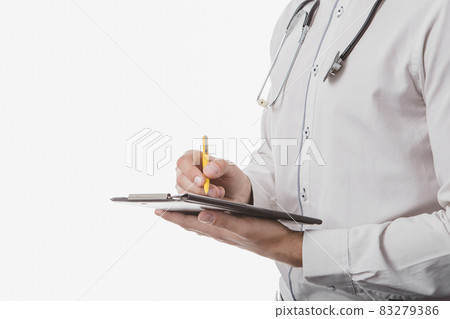 doctor writing tablet. High quality and resolution beautiful photo concept doctor writing tablet. High quality and resolution beautiful photo concept 83279386