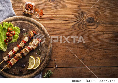 flat lay meat concept with copy space. High quality and resolution beautiful photo concept flat lay meat concept with copy space. High quality and resolution beautiful photo concept 83279478