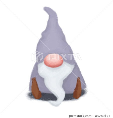 坐著的小矮人的手繪插圖 83280175