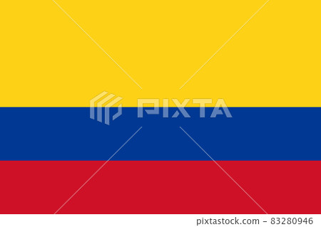 National Flag Republic of Colombia - vector, 83280946