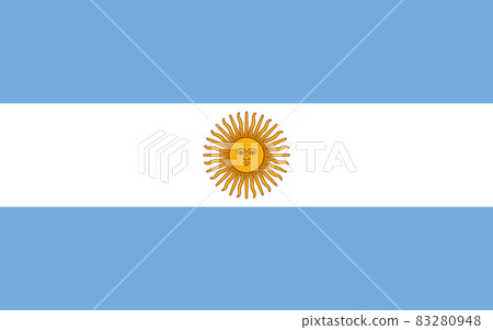 National Flag Argentine Republic, Argentina - vector, 83280948