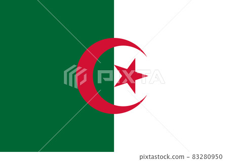 National Flag People's Democratic Republic of Algeria - vector, Akenyal en Dzayer 83280950