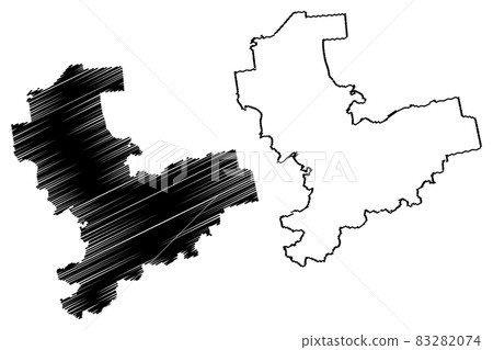 Vecumnieki Municipality (Republic of Latvia, Administrative divisions of Latvia, Municipalities and their territorial units) map vector illustration, scribble sketch Vecumnieki map 83282074