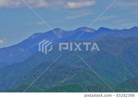 Mountains in the deep south of the Southern Alps from the head of Mt. Kumabushi 83282306