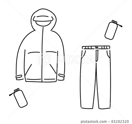 Rainwear illustration for mountaineering Rainwear illustration 83282320