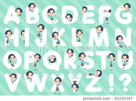 A set of female clerks designed to match the alphabet 83283387