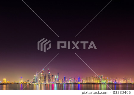 Dubai Marina bay view from Palm Jumeirah, UAE Dubai Marina bay view from Palm Jumeirah, UAE 83283406