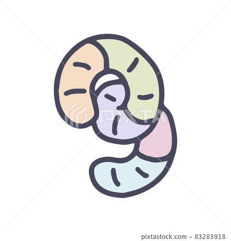 jelly worms color vector doodle simple icon jelly worms color vector doodle simple icon 83283918