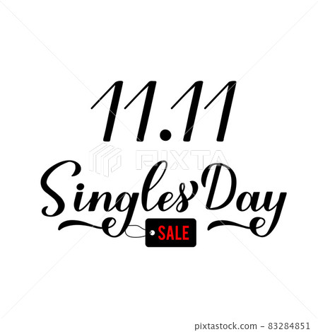 Singles Day Sale calligraphy Hand Lettering isolated on white background. Chinese shopping day on November 11. Easy to edit vector template for logo design, advertising poster, banner, flyer, etc. Singles Day Sale calligraphy Hand Lettering isolated on white background. Chinese shopping day on November 11. Easy to edit vector template for logo design, advertising poster, banner, flyer, etc. 83284851
