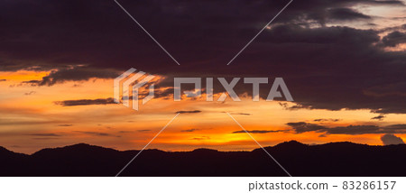 Colorful cloudy sky at sunset. Gradient color. Sky texture, abstract nature background Colorful cloudy sky at sunset. Gradient color. Sky texture, abstract nature background 83286157
