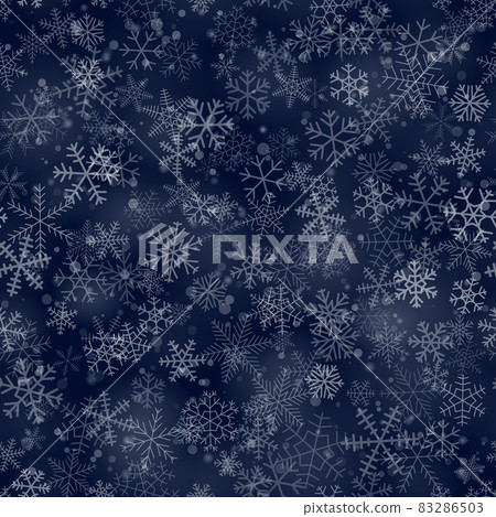 Christmas seamless pattern of snowflakes Christmas seamless pattern of snowflakes 83286503