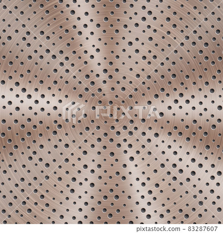 Abstract metal background with round holes 83287607