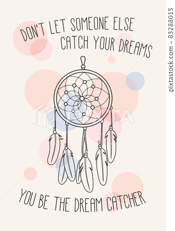 Card with Dreamcatcher and motivational quote 83288015
