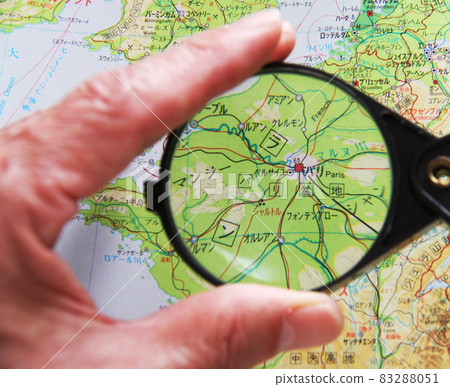 World map and loupe travel image World map and loupe travel image 83288051