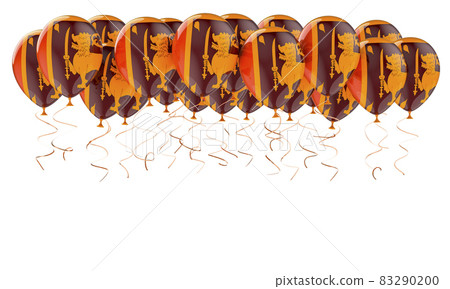 Balloons with Sri Lankan flag, 3D rendering 83290200