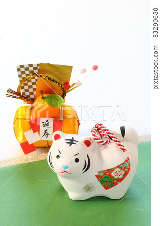 New Year's card material (Tiger year) 83290680
